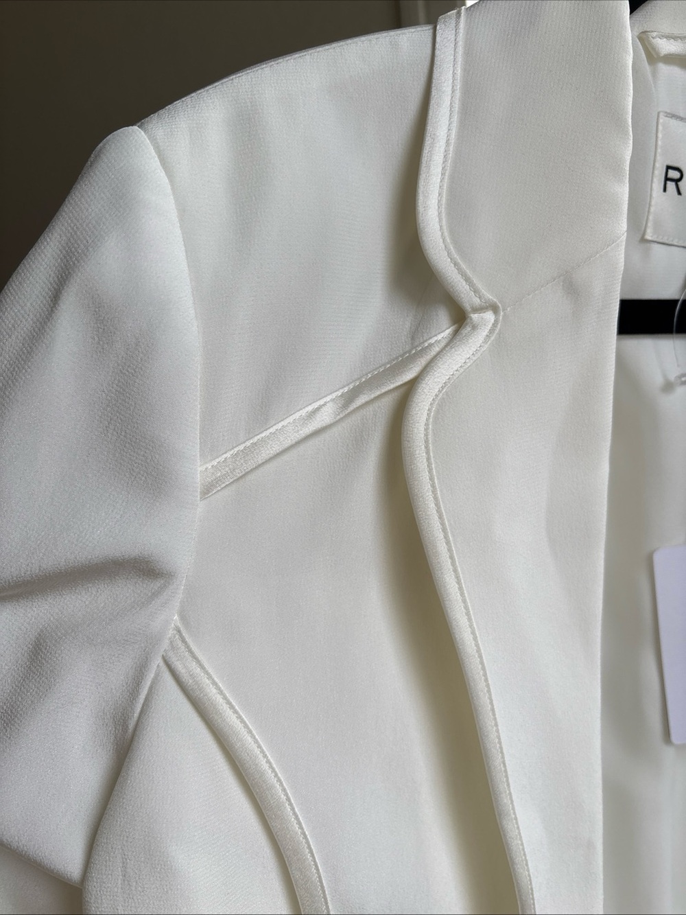 NWT Reiss Georgie Contrast Trim Open Jacket Blazer Size Large - Picture 4 of 12